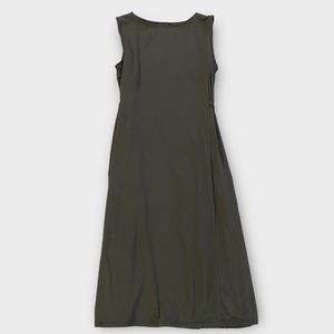 Eileen Fisher Women’s Dress Medium Fine Jersey Midi Minimalist Designer Neutral